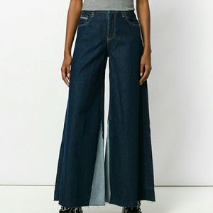 Extreme Wide Leg Jeans Dark Denim 2Tone 34"Inseam